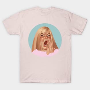 Cute Girl Yawning T-Shirt